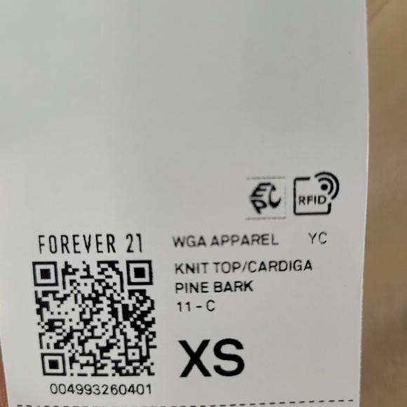 Forever 21 Tan Mockneck Full Zip Up Fleece Long Sleeve Crop Cardigan Size XS NWT - Picture 6 of 6